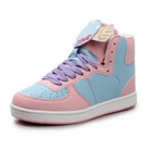 Pastel Harajuku High Top Sneakers with Winged Hearts - Cosparty