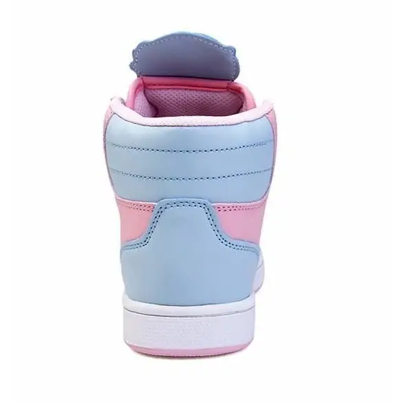 Pastel Harajuku High Top Sneakers with Winged Hearts - Shoes