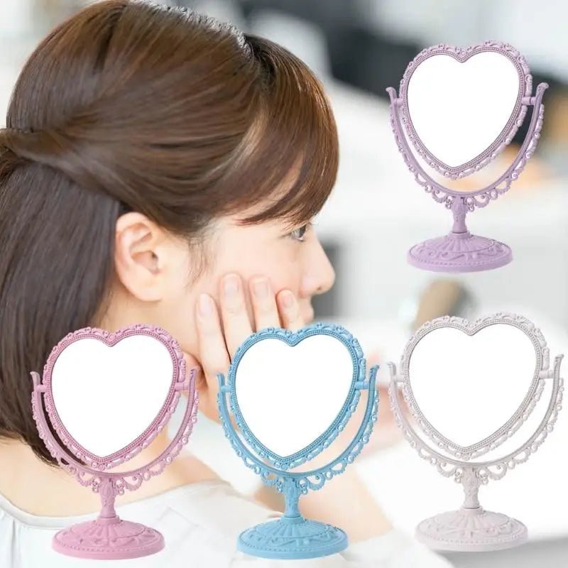 Pastel Heart Shaped Makeup Mirrors for Cosparty Bedrooms - home decor