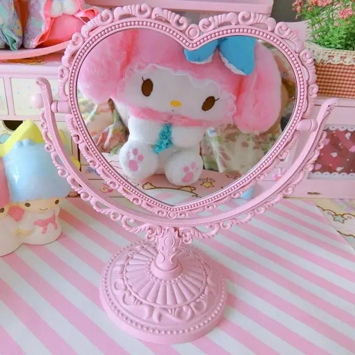 Pastel Heart Shaped Makeup Mirrors for Cosparty Bedrooms - Cosparty