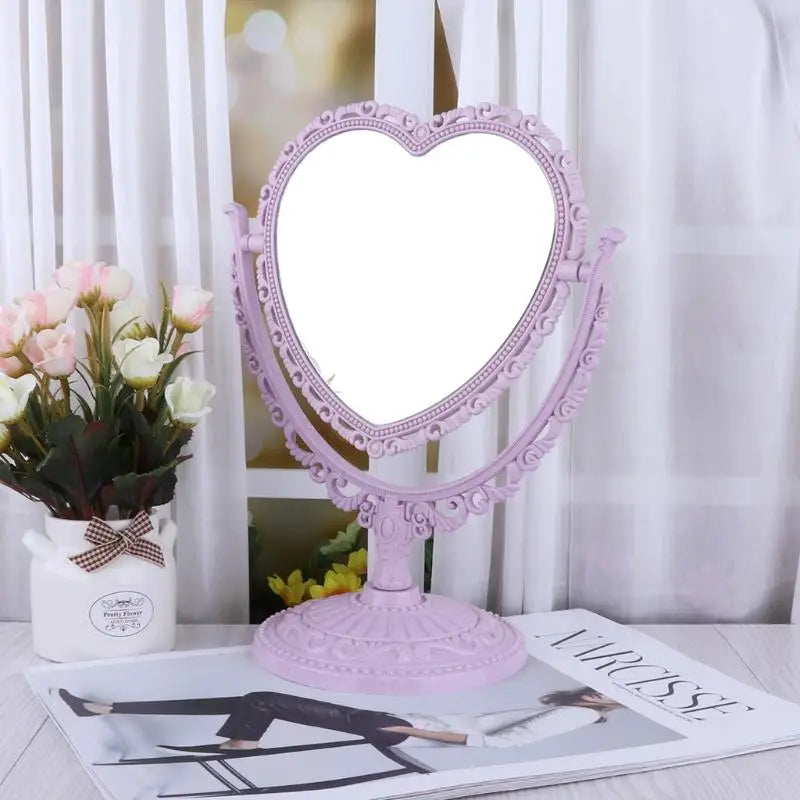 Pastel Heart Shaped Makeup Mirrors for Cosparty Bedrooms - home decor