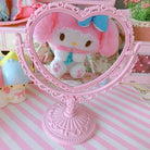 Pastel Heart Shaped Makeup Mirrors for Cosparty Bedrooms - Pink - home decor