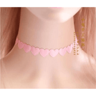 Pastel Heart Tattoo Necklace with Clasp Closure for a Dainty Look - Cosparty