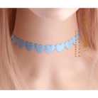 Pastel Heart Tattoo Necklace with Clasp Closure for a Dainty Look - Cosparty