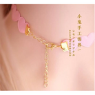 Pastel Heart Tattoo Necklace with Clasp Closure for a Dainty Look - necklace