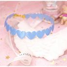 Pastel Heart Tattoo Necklace with Clasp Closure for a Dainty Look - Blue - necklace