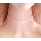 Pastel Heart Tattoo Necklace with Clasp Closure for a Dainty Look - necklace