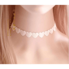 Pastel Heart Tattoo Necklace with Clasp Closure for a Dainty Look - Cosparty