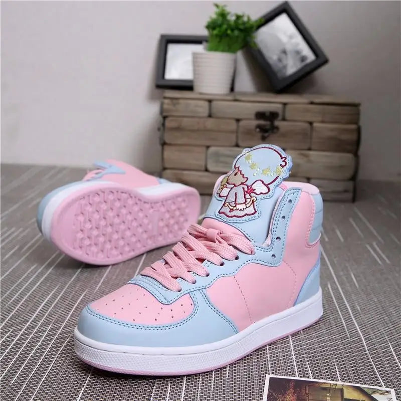 Pastel High Top Sneakers for Fairy-kei and Sweet Lolita Styles - Shoes