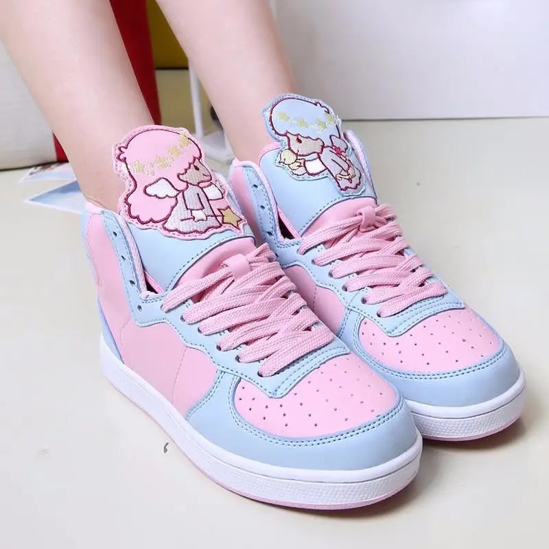 Pastel High Top Sneakers for Fairy-kei and Sweet Lolita Styles - Shoes