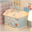 Pastel House Shaped Piggy Bank with Coin and Bill Slot - Cosparty