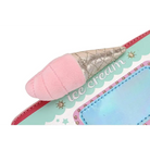 Pastel Ice Cream Truck Handbag with Adjustable Strap and Zipper Closure - purse