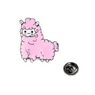 Pastel Alpaca Enamel Pin - Pink - Pin