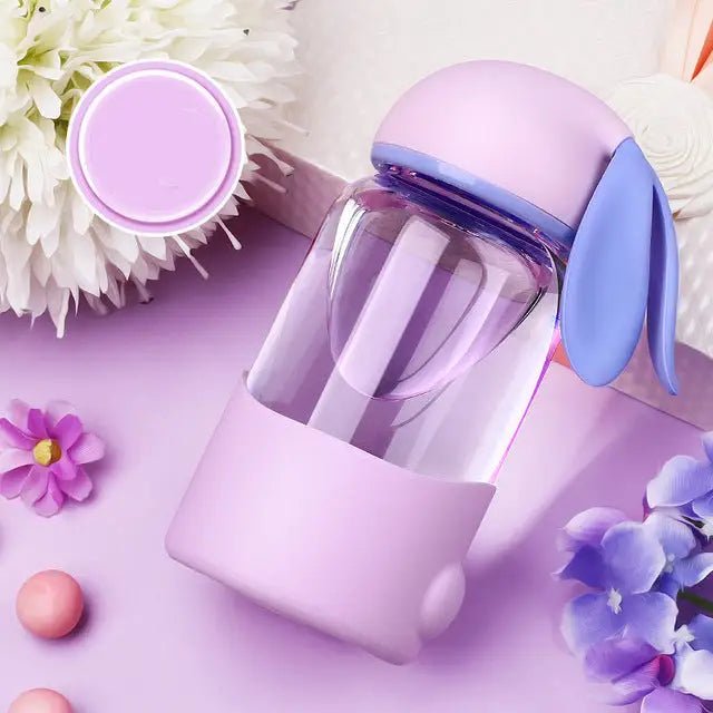 Pastel Kawaii Bunny Water Bottles Made of Safe Glass - Cosparty