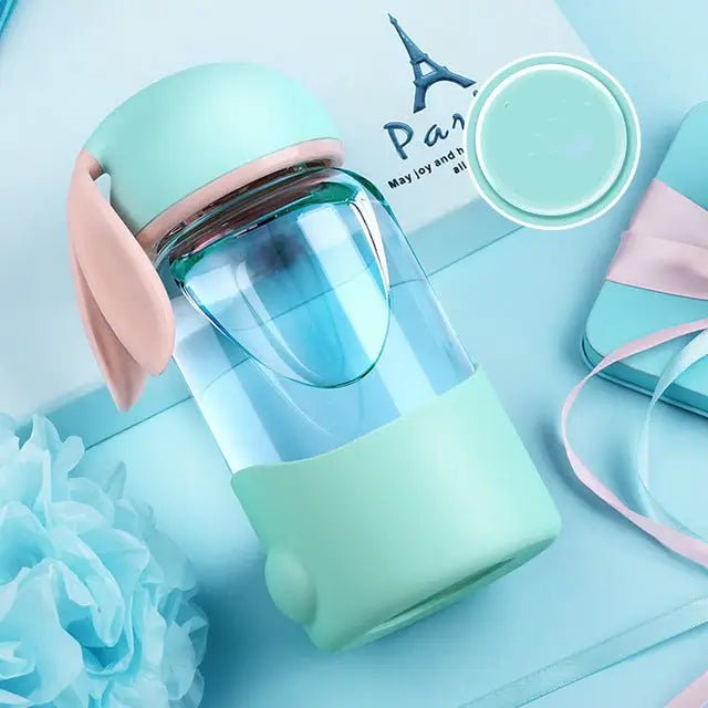 Pastel Kawaii Bunny Water Bottles Made of Safe Glass - Cosparty