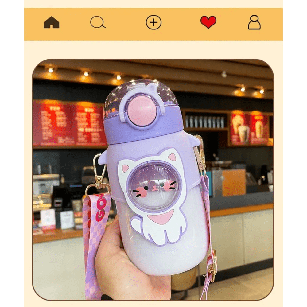 Pastel Kawaii Cat and Bunny Water Bottles for Cute Lovers - Cosparty