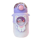 Kitten & Bunny Bottles - Purple Cat - adult bottle, bottles, baby bottle