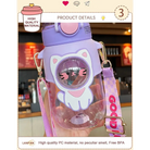 Pastel Kawaii Cat and Bunny Water Bottles for Cute Lovers - sippy cup