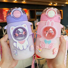 Pastel Kawaii Cat and Bunny Water Bottles for Cute Lovers - sippy cup