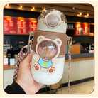 Pastel Kawaii Cat and Bunny Water Bottles for Cute Lovers - sippy cup