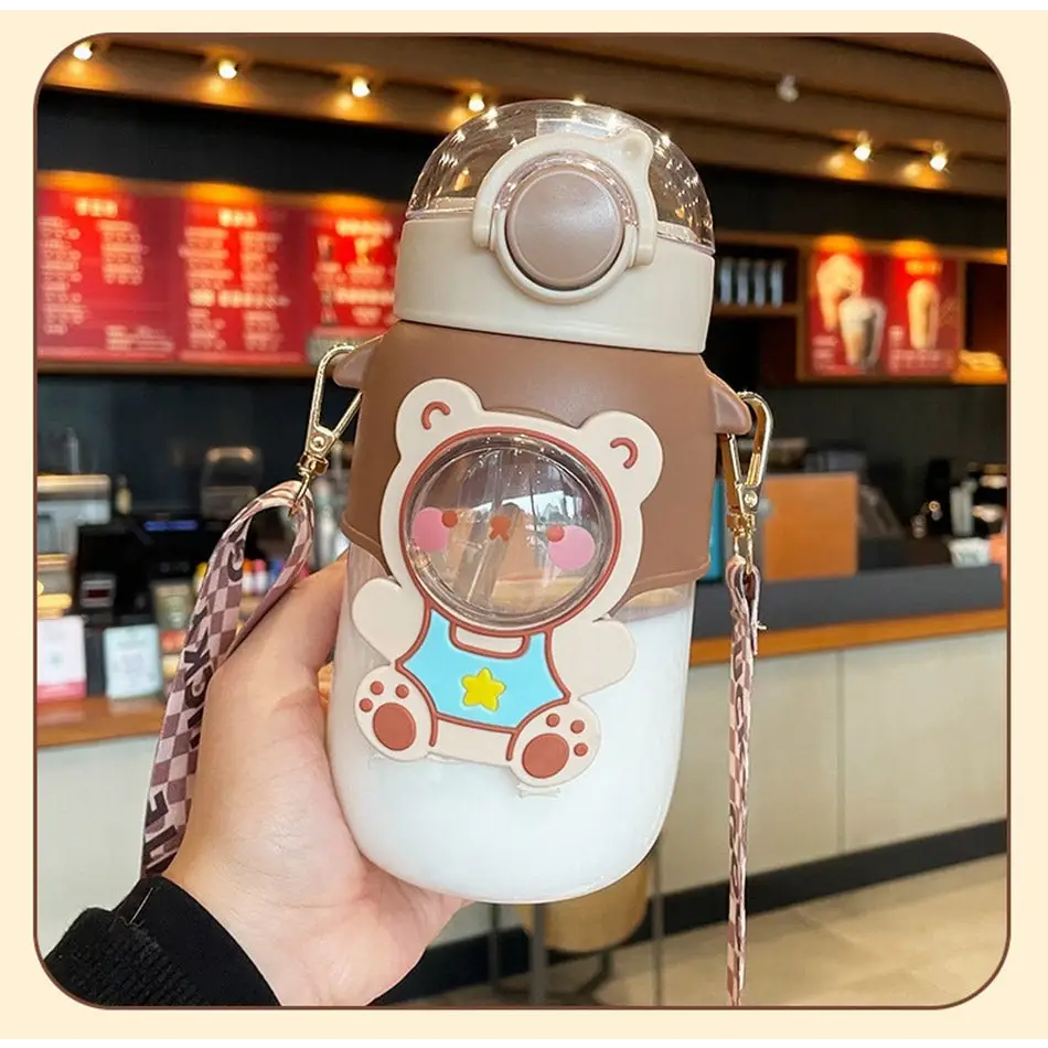 Pastel Kawaii Cat and Bunny Water Bottles for Cute Lovers - sippy cup