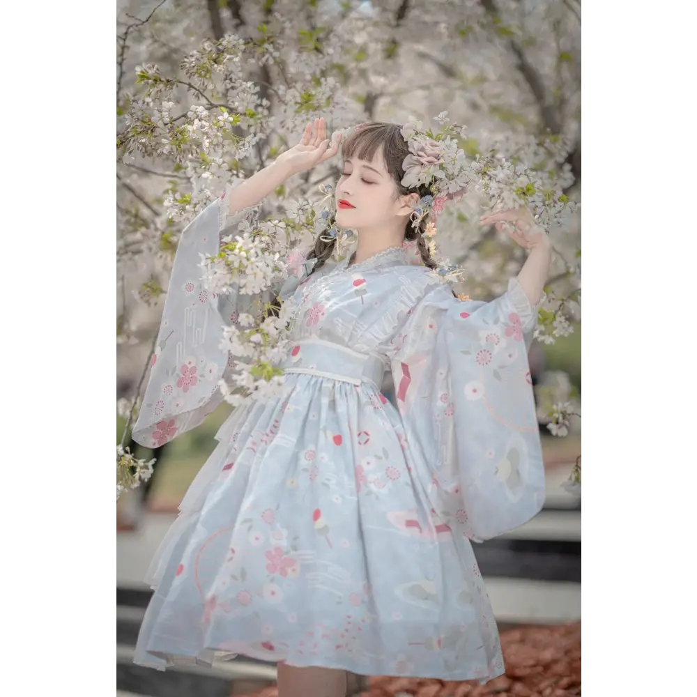 Pastel Kimono Lolita Dress for Kawaii Princesses - dress