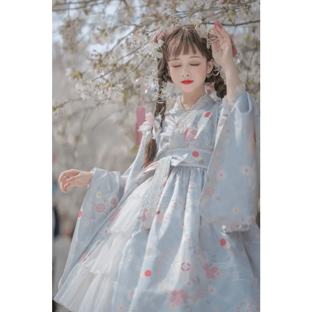 Pastel Kimono Lolita Dress for Kawaii Princesses - Cosparty