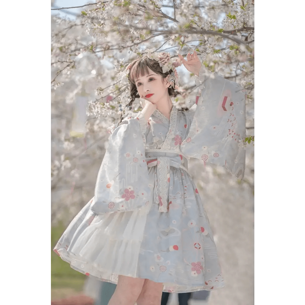 Pastel Kimono Lolita Dress for Kawaii Princesses - Cosparty