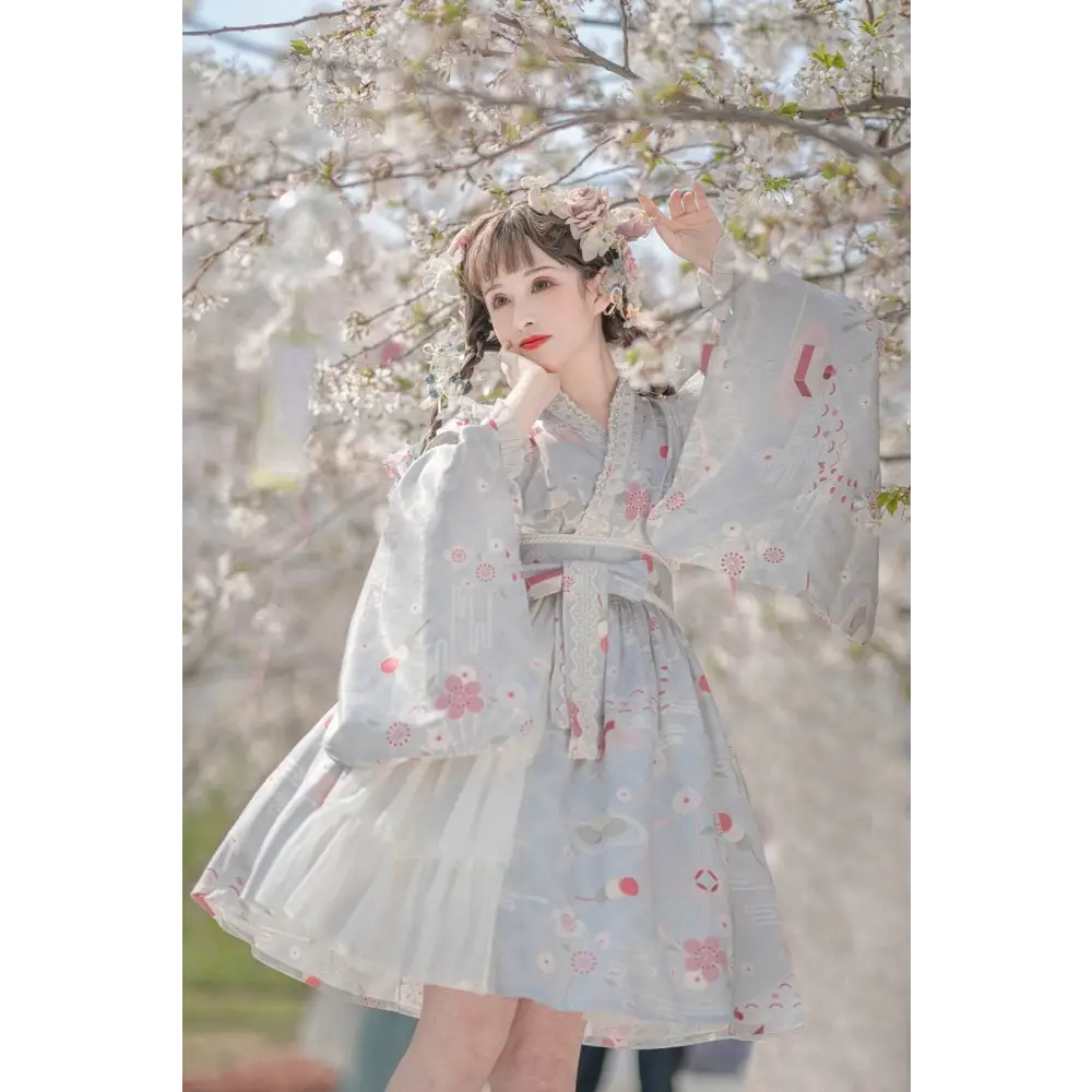 Pastel Kimono Lolita Dress for Kawaii Princesses - dress