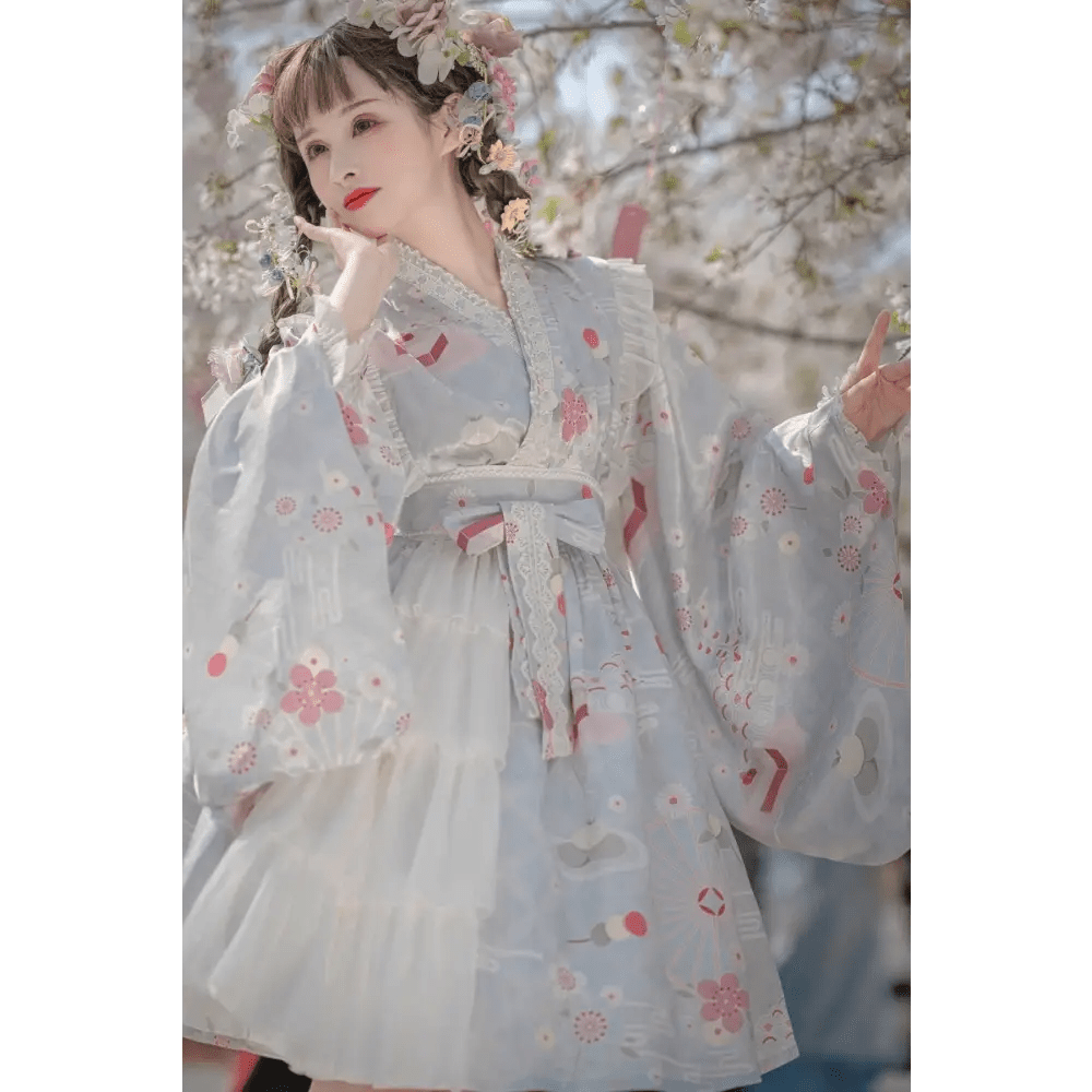 Pastel Kimono Lolita Dress for Kawaii Princesses - Cosparty