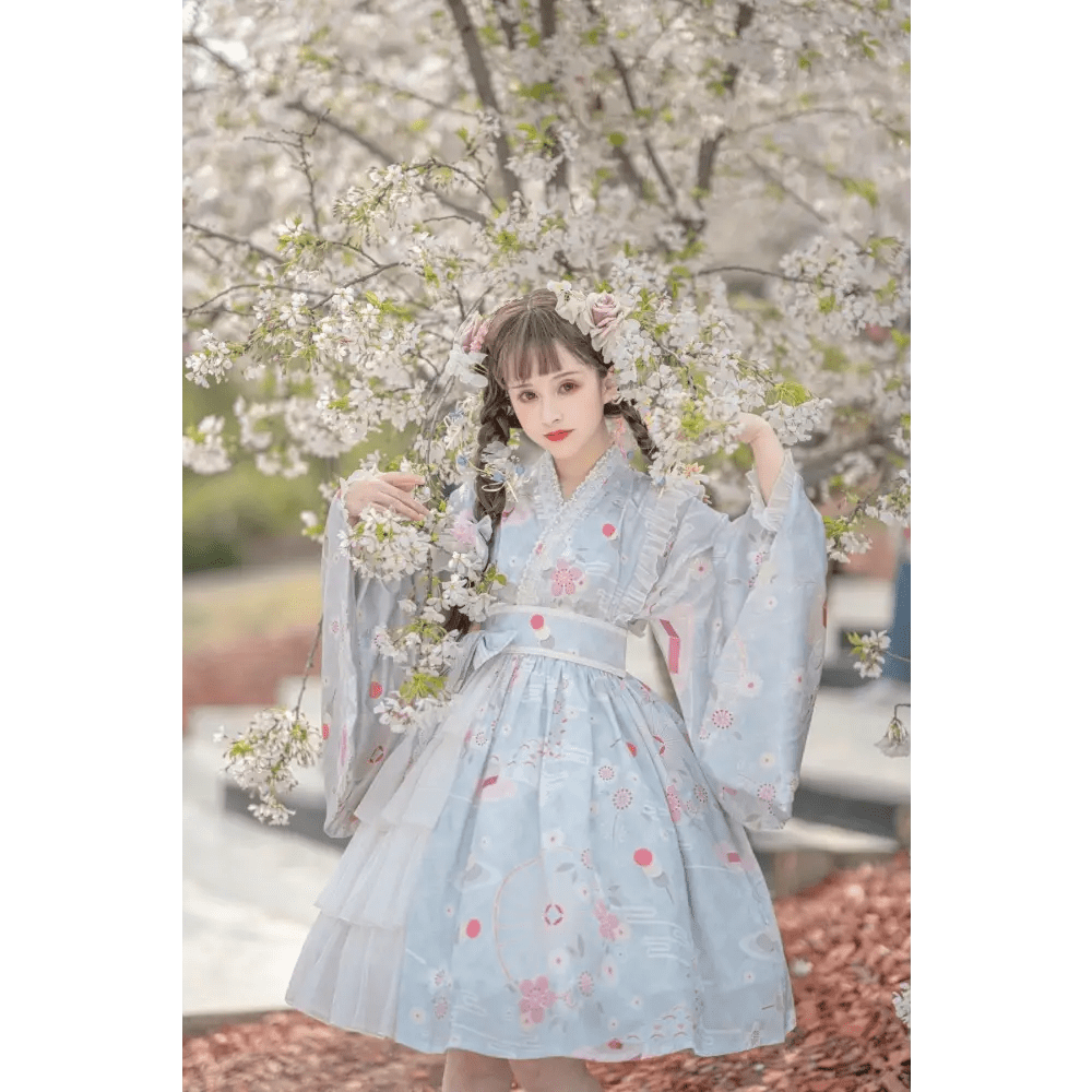 Pastel Kimono Lolita Dress for Kawaii Princesses - Cosparty