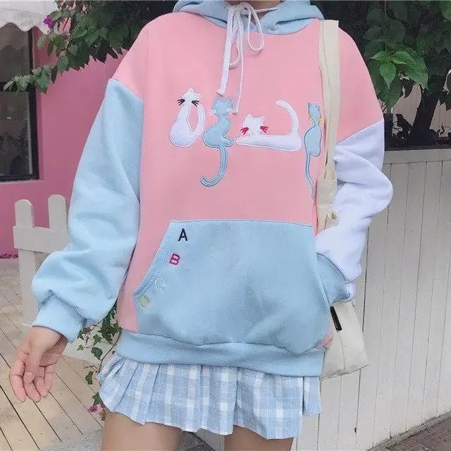 Pastel Kitten Hoodie for Cat Lovers - Cosparty