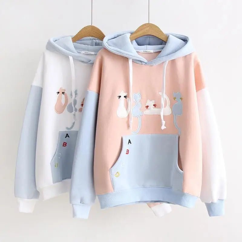 Pastel Kitten Hoodie for Cat Lovers - Cosparty