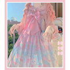 Pastel Kitten Themed Lolita Dress for Playful Princesses - Dress