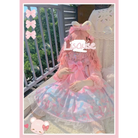 Pastel Kitten Themed Lolita Dress for Playful Princesses - Dress