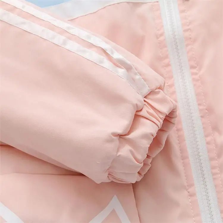 Pastel Kitten Windbreaker in Pink & Blue for Bitter Cold Protection - Cosparty