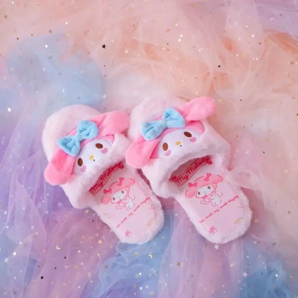 Pastel Kuromi Inspired Slippers for Little Princesses - Cosparty