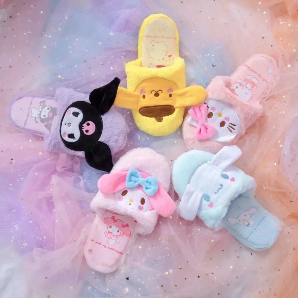 Pastel Kuromi Inspired Slippers for Little Princesses - Cosparty