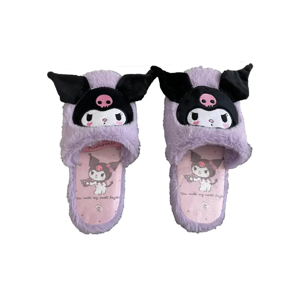 Pastel Kuromi Inspired Slippers for Little Princesses - slippers