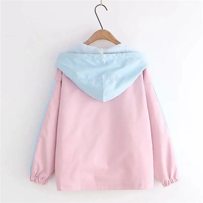 Pastel Love You Windbreaker Coat Inspired by Fairy Kei Fashion - coat