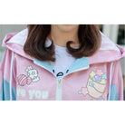 Pastel Love You Windbreaker Coat Inspired by Fairy Kei Fashion - coat