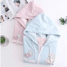 Pastel Love You Windbreaker Coat Inspired by Fairy Kei Fashion - Cosparty