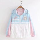 Pastel Love You Windbreaker Coat Inspired by Fairy Kei Fashion - Cosparty
