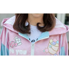 Pastel Love You Windbreaker Coat Inspired by Fairy Kei Fashion - Cosparty