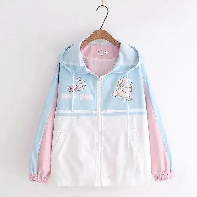 Love You Little One Windbreaker - Blue / S - coat