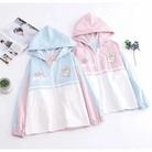 Pastel Love You Windbreaker Coat Inspired by Fairy Kei Fashion - coat