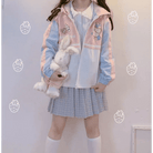 Pastel Love You Windbreaker Coat Inspired by Fairy Kei Fashion - Cosparty