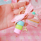 Macaron Keychain - Pastel Macarons - fairy kei, fairykei, key chain, chains, keychain