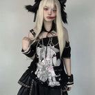 Pastel Menhera Off The Shoulder Tee for Kawaii Anime Lovers - Cosparty