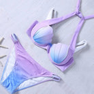 Pastel Mermaid Shell Bikini Set with Versatile Strap and Brief Styles - Cosparty